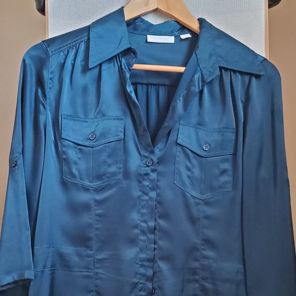 New York & Company Women's Button Down Blouse